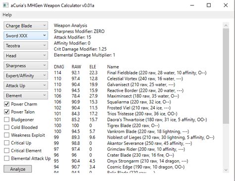 [MHWorld] Weapon Damage Calculator : r/MonsterHunter .